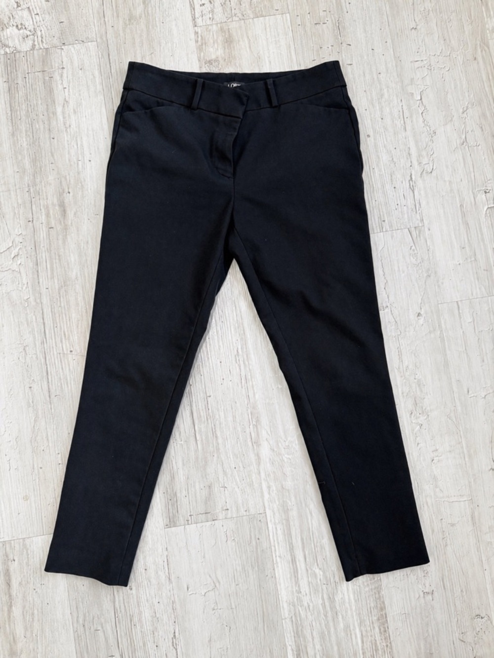 LOFT Black Ankle Dress Pants Stretchy Size 6